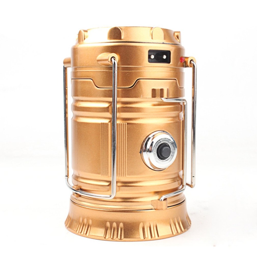 LED Solar Powered Flashlights USB Rechargeable Camping Lantern Handheld Outdoor Collapsible Flashlight Emergency Lantern