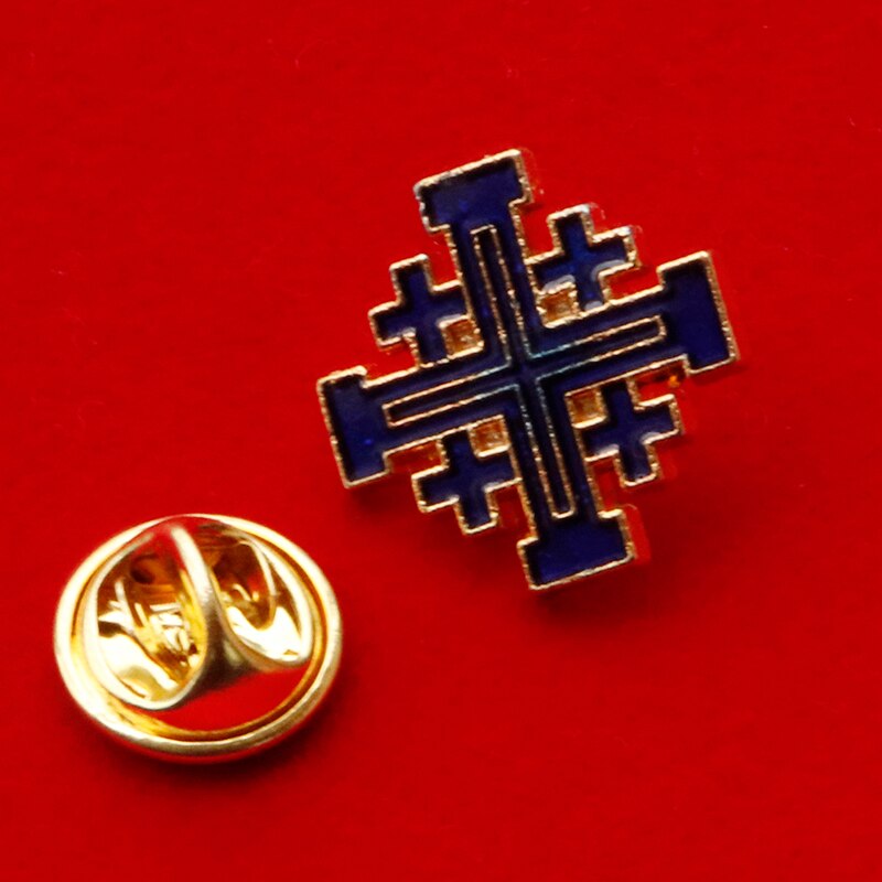 Katholieke Christian Jeruzalem Kruis Broche Badge Religieuze Sieraden Articulos Religiosos Catolico Kerk Halo