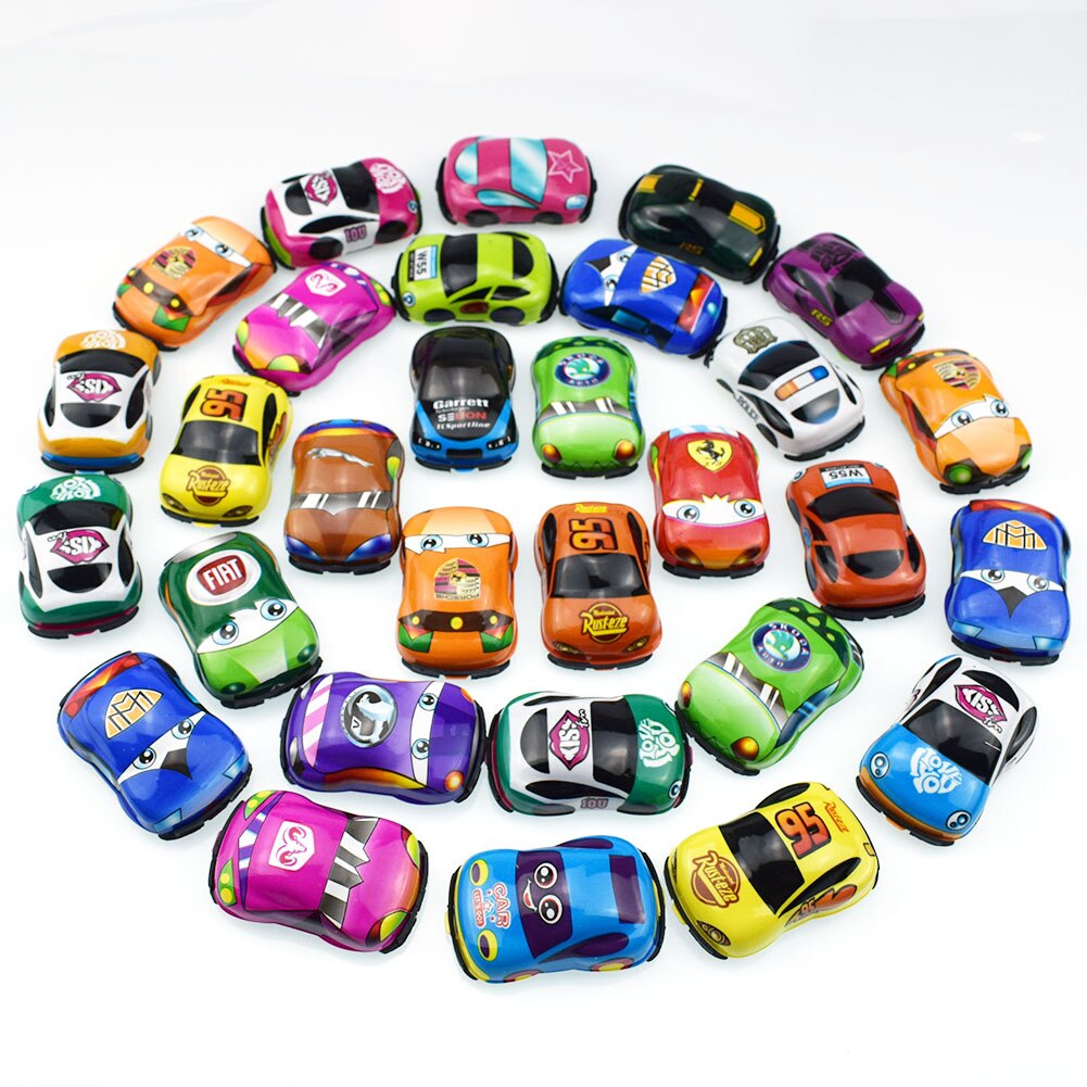 10pc Pull Back Mini vehicle Cartoon Car Kids Birthday Party Toys for Boys Funny Baby Kids Educational model Plastic toy: 5