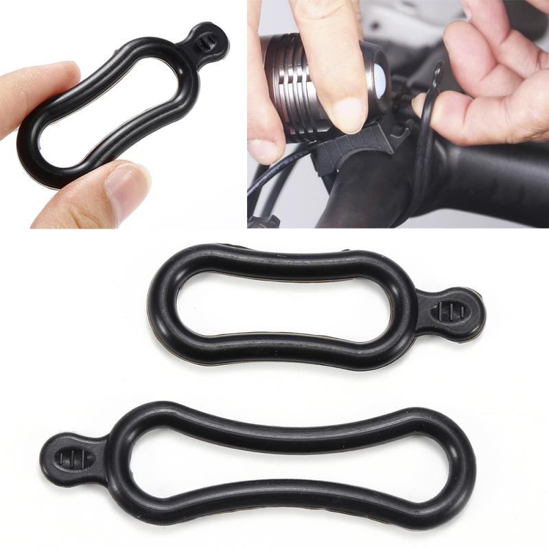 For Bicycle Headlight Rear Lamp Silicone Rubber Band Handlebar LED Torch Holder Bike Light Torch Mount Install Parts
