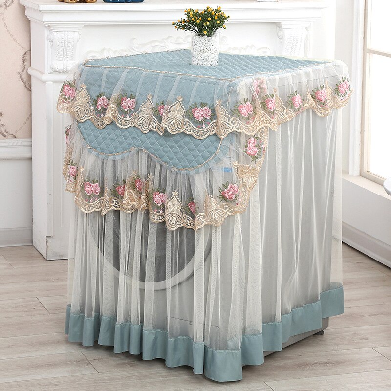 Washing machine cover fully automatic drum washing machine cover fabric lace yarn edge style