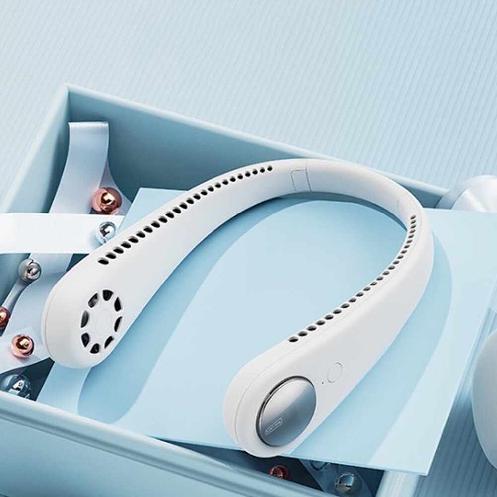 Mini Draagbare Ventilator Wearable Opknoping Hals Fans Usb Oplaadbare Mute Koelventilator Sport Airconditioner Koeler