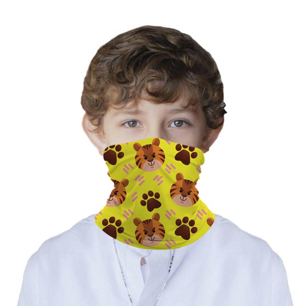 Tecknad tiger barn huvud/ansikte/mask hals bandana halsduk dubbel användning magic tub huvudduk cykling sport huvudbonad turban balaclava: B