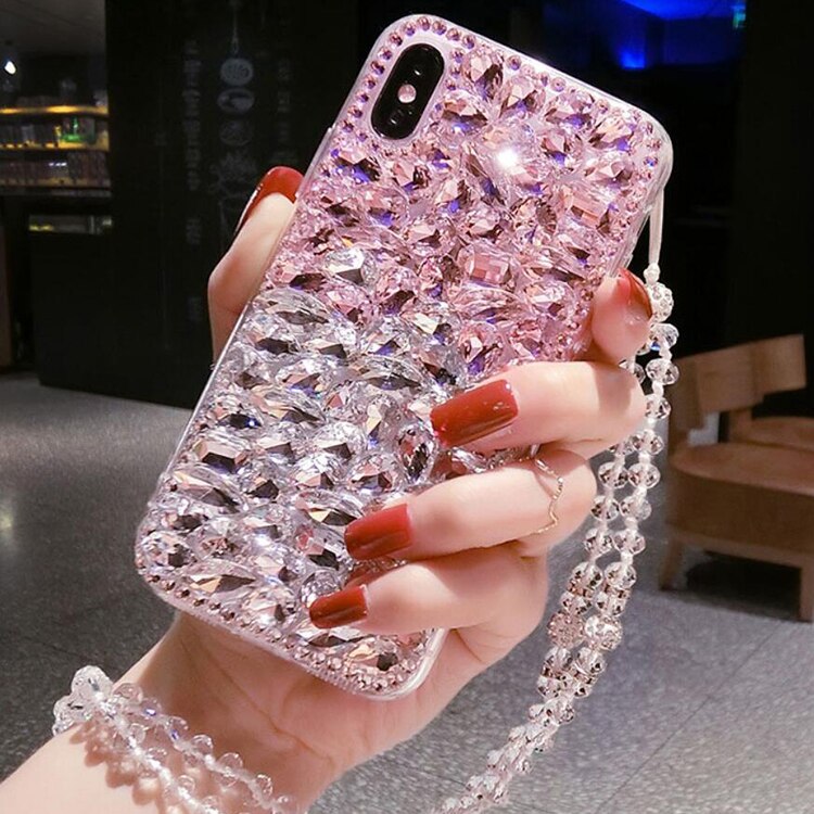 Cassa del diamante per huawei p40 lite caso di bling di cristallo della copertura del telefono per huawei p 40 lite p40 luce di scintillio di strass coque funda: 2