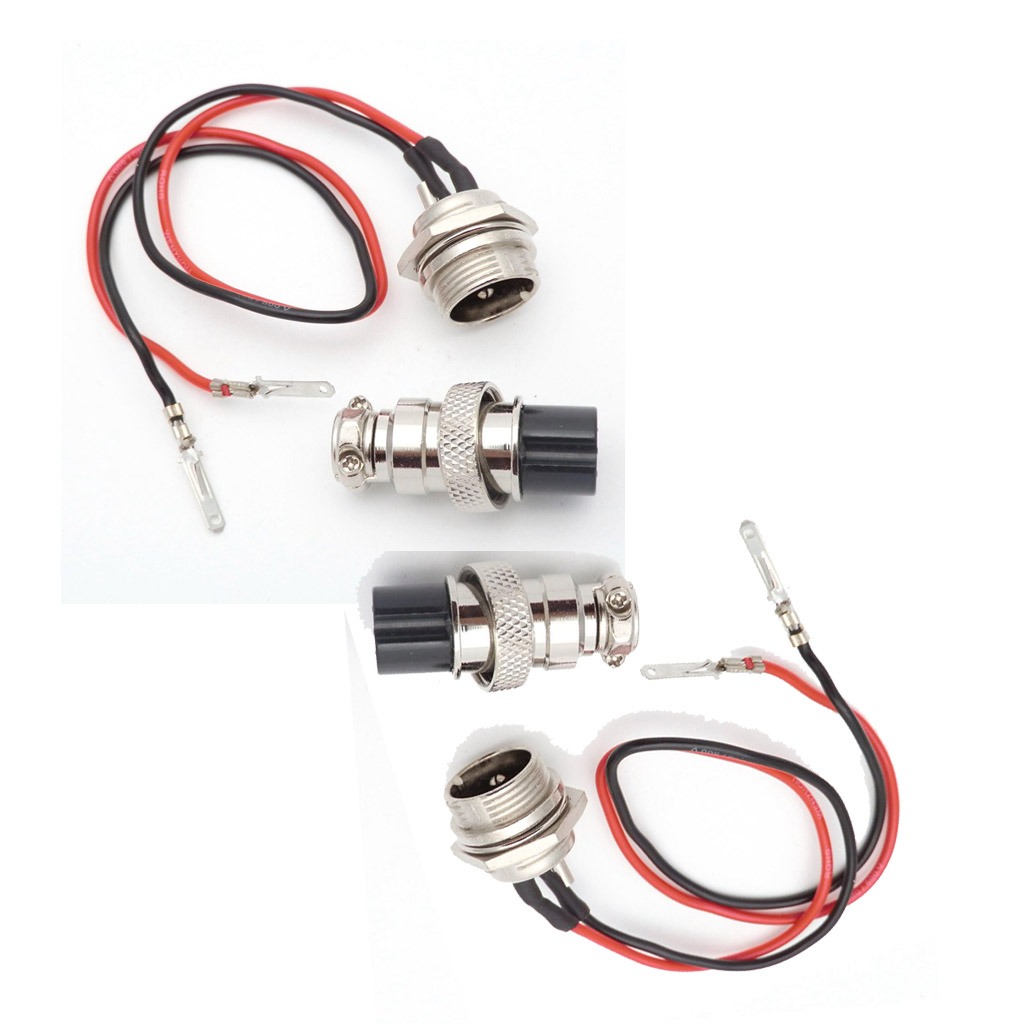 2 Set GX16 Battery Charger 3 Prong Socket Connector Female Male Plug for Electric E Scooter Razor Bike 3 PIN 2 WIRE