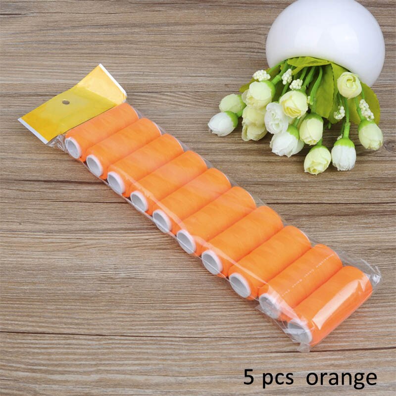5pcs/10pcs/set Sewing Thread Hand Sewing/Machine Sewing Embroidery thread 200 Yards Sewing Craft Tool Handmade Home: 5pcs orange