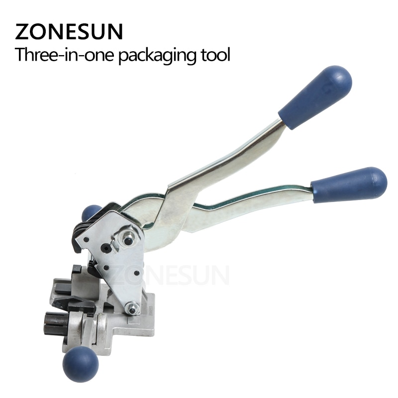 ZONESUN Manual Multifunction PP Strapping Machine Handy Plastic 13mm PET PP Belt Carton Box Sealer Packing Tool