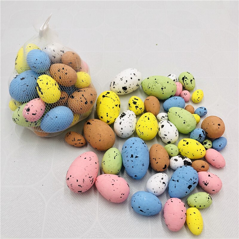 30Pcs Package Foam Easter Eggs For Home Party DIY Craft Kids Favor Easter Decoration Supplies