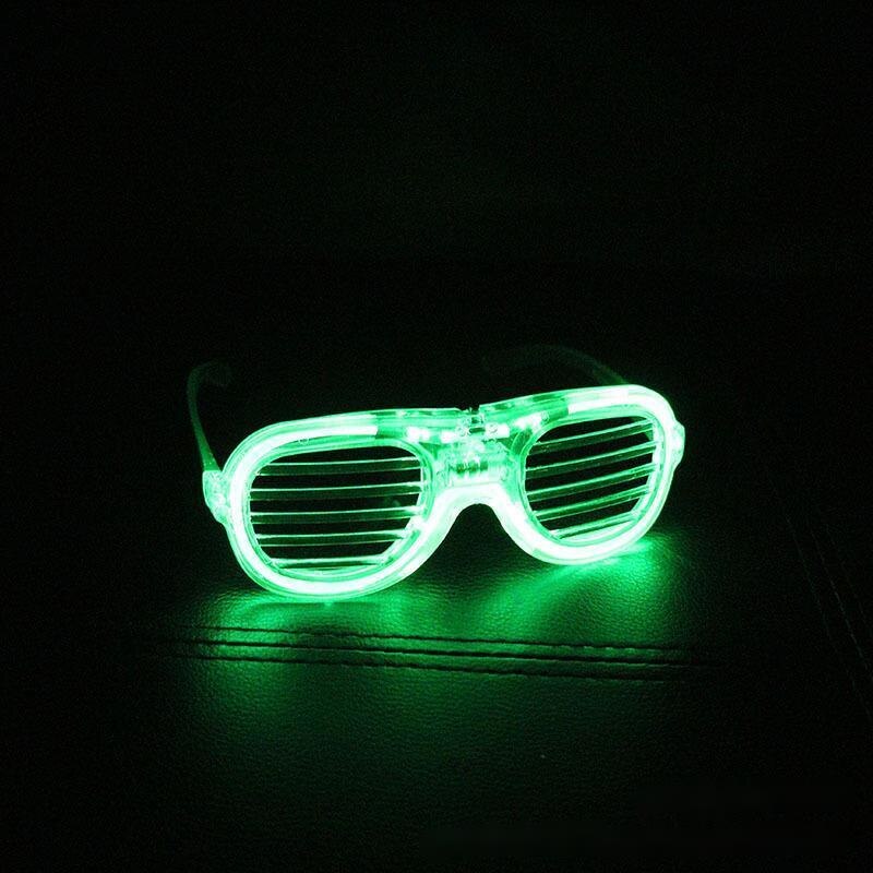 Led Bril Flash Lichtgevende Blind Eyewear Licht Oogmasker Knipperend Gloeiende Glazen Bruiloft Carnaval Dance Bar Party Kerst Speelgoed: Green