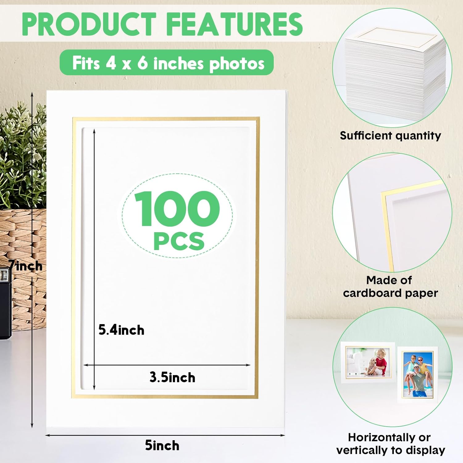 Card Paper Frame 100 Pcs Paper Picture Frames with Easel 4 x 6 Inch... – Grandado