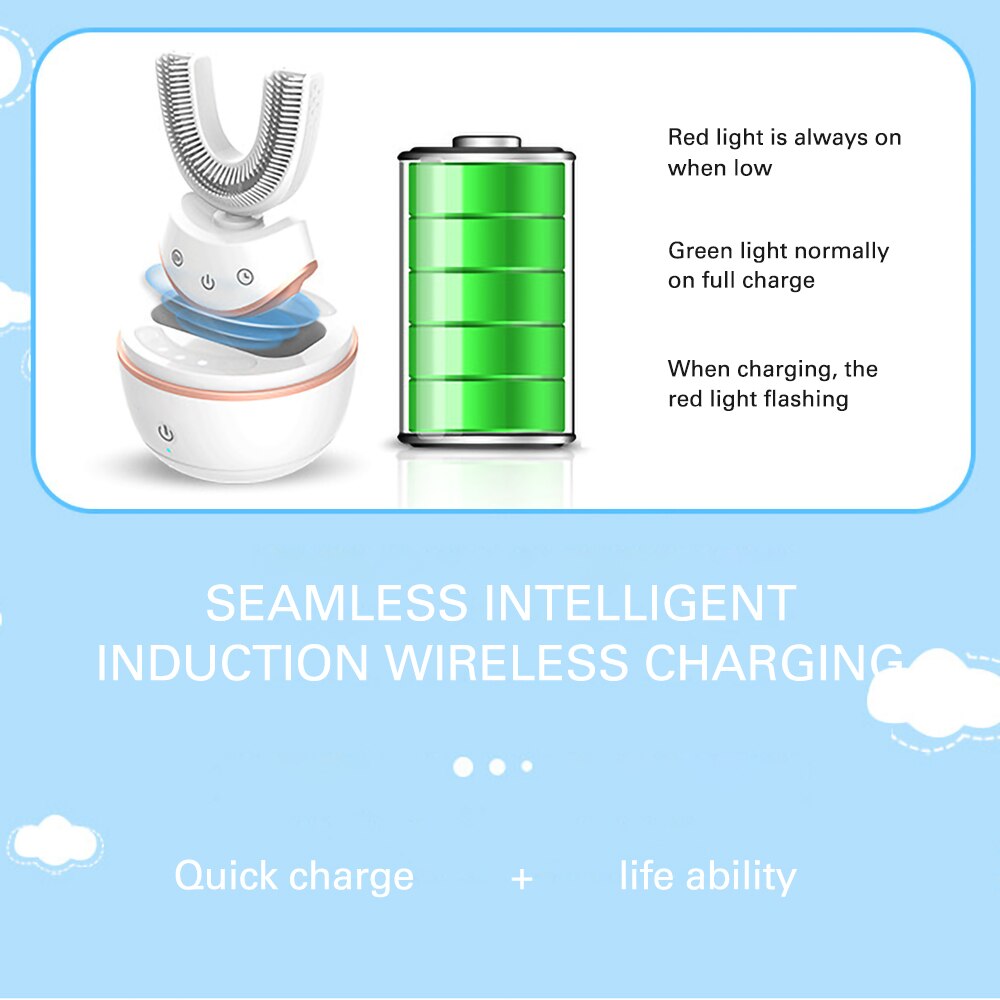 360 Degrees Intelligent Automatic Sonic Electric Toothbrush U Type Automatic Sonic Electric Toothbrush