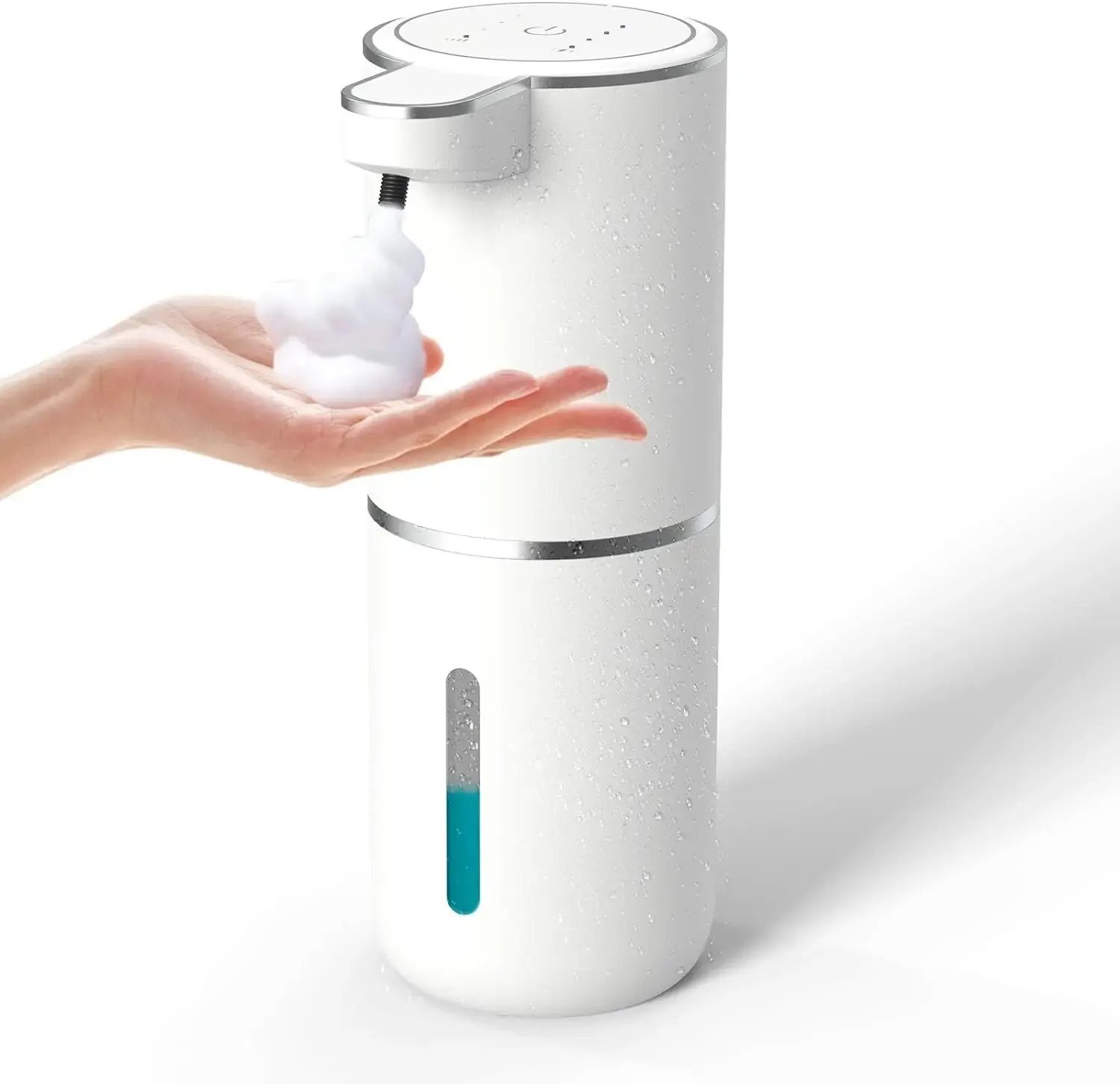 Distributeur automatique de savon moussant sans contact, 380ml, Rechargeable par USB, électrique, 4 niveaux réglables