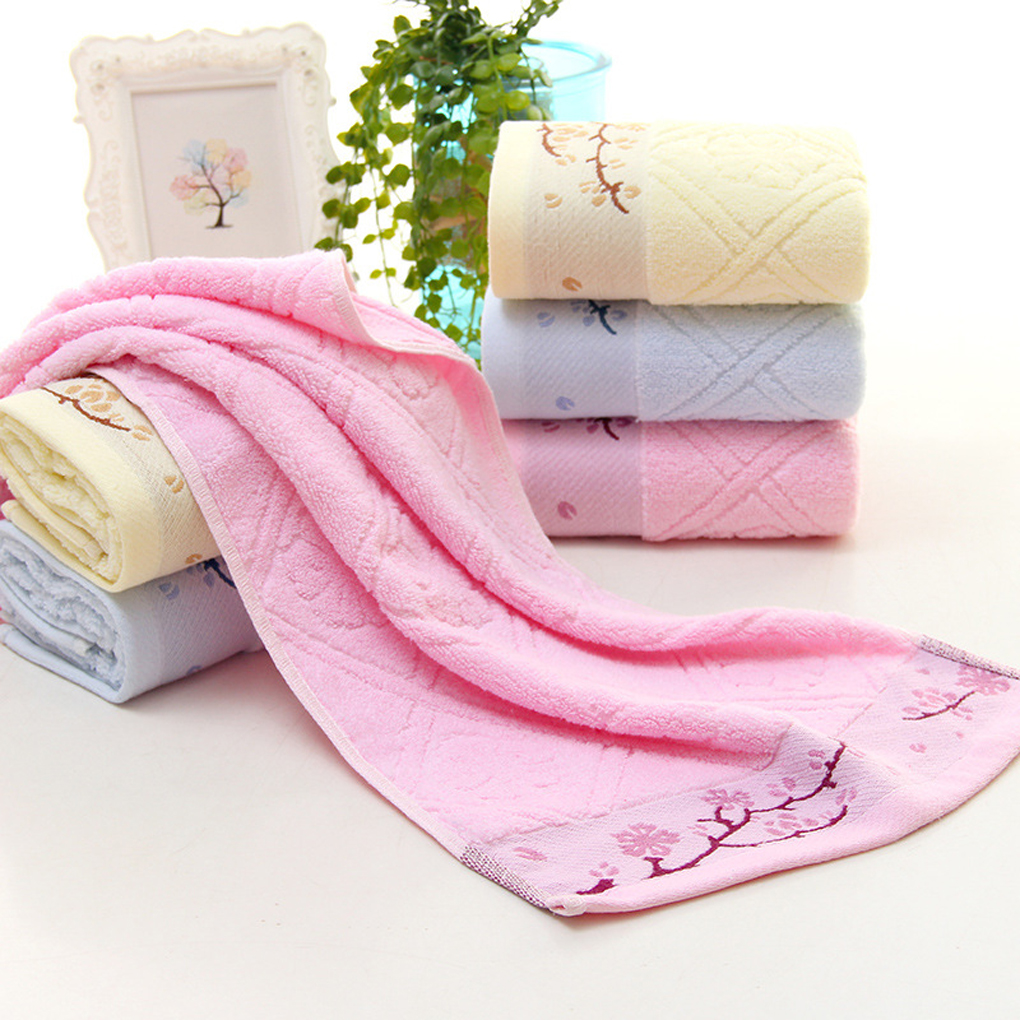 33*74Cm Takken Pruimenbloesem Patroon Katoen Absorberende Handdoek Droog Hand Gezicht Handdoeken