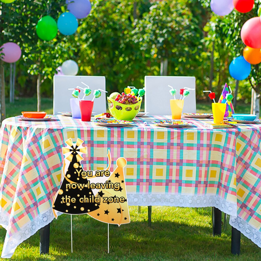 5Pcs Birthday Outdoor Sign Birthday Sign Birthday Lawn Sign Outdoor Signs Party Yard Sign for Garden Party