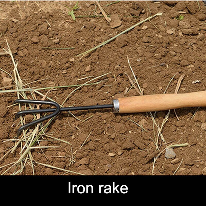 3pcs Mini Shovel Rake Spade Set Garden Planting Tools Kit Gardening Supplies For Plants Bonsai Miniature