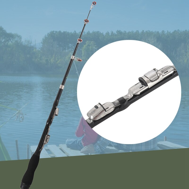 Mini Portable Telescopic Fishing Rod Spinning Carbon Fish Hand Fishing Tackle Sea Rod Ocean Rod Fishing Pole 1.0M