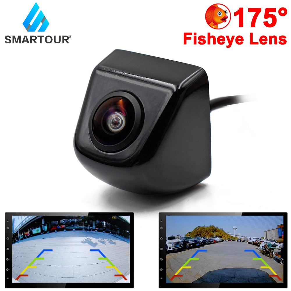 Smartour HD 1296*1080P Night Vision Fisheye Lens Vehicle Reverse Backup Rear View CVBS Camera For All Android DVD Monitor