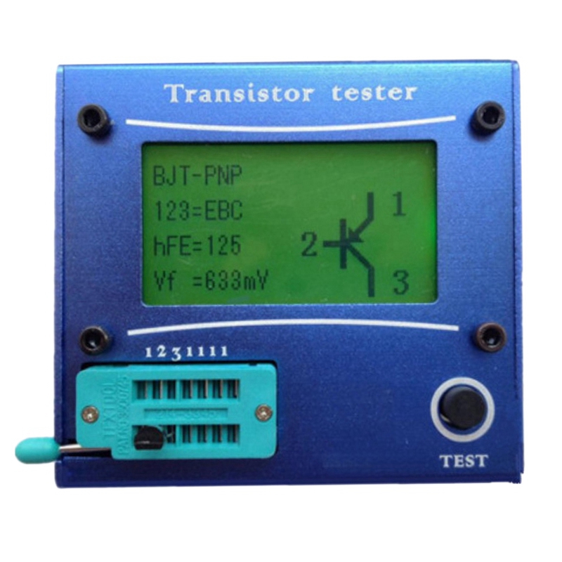 LCR-T4 Transistor Tester Esr Meter Mega 328 Transistor Tester Met Blue Case