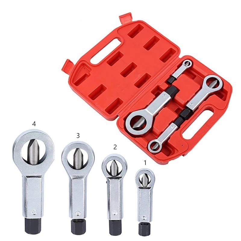 Heavy-Duty Nuts Splitter Tools Set Nut Breaker Tool Durable Portable JA55