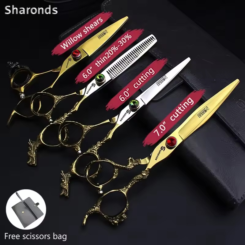 Echte kappersschaar, 6 inch kappersschaar, speciale schaar voor haarstylisten, schaar met platte tanden.