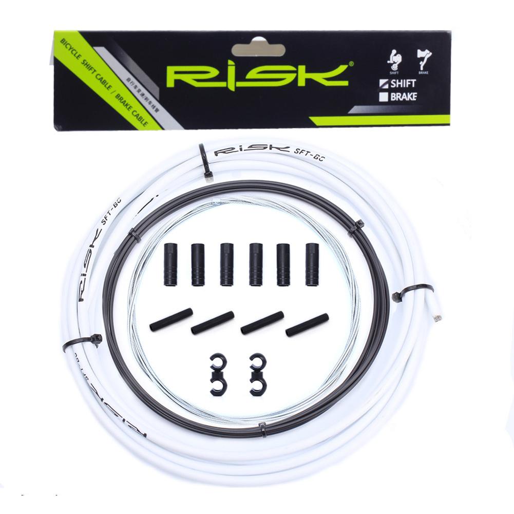 Bike Shift Cable Durable Bicycle Brake Shift Wire Kit Gearshift Cable For Mountain Road Bicycle: White