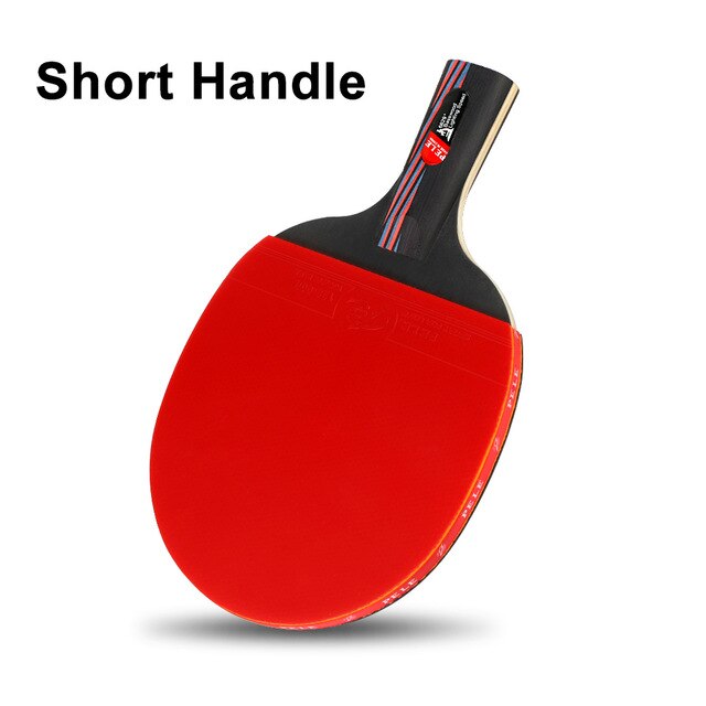 Material de fibra de carbono, película de tenis de mesa, doble Espina, nivel de entrada, raqueta de tenis de mesa, bolsa Original de goma, Ping Pong: Short  Handle