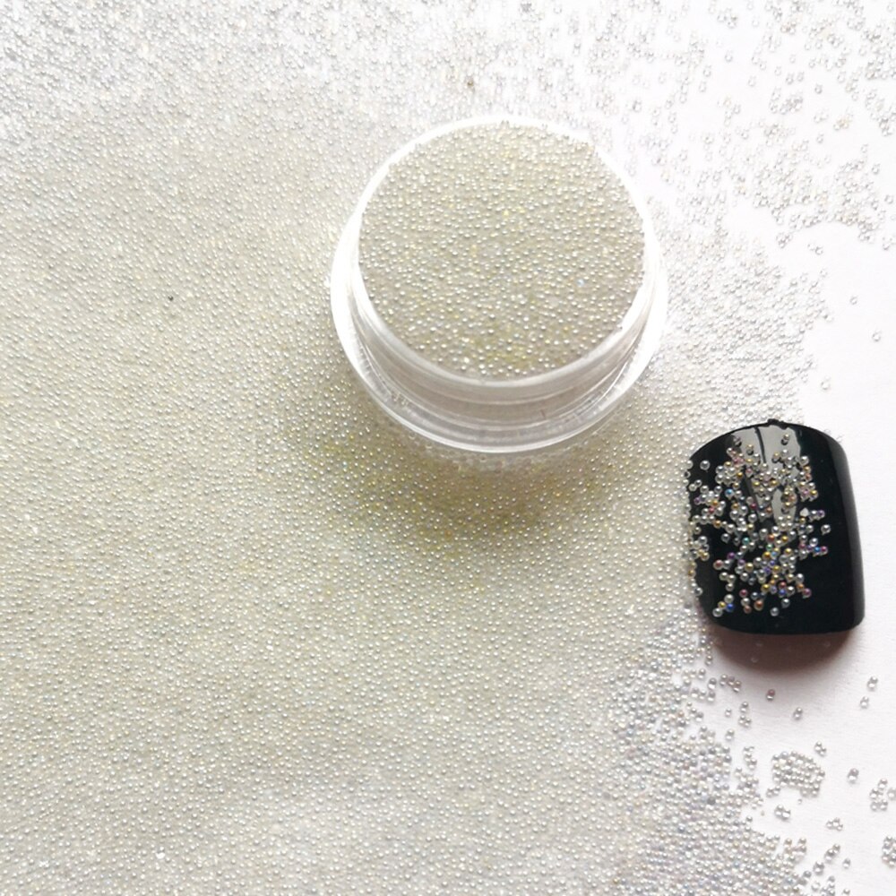 Cuentas de Caviar para decoración de uñas, abalorios pequeños de cristal para manicura, bolas de cristal, accesorios de Arte para uñas