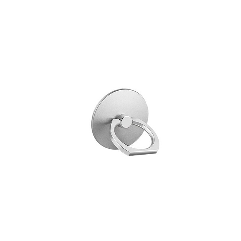 Anel de dedo do telefone móvel smartphone suporte para o iphone xs huawei samsung celular inteligente redondo telefone anel titular do carro suporte de montagem: Silver