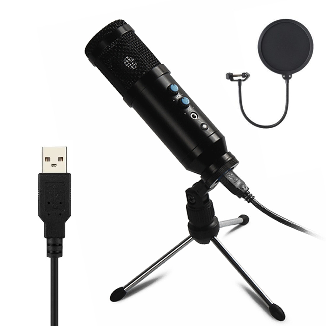 Microphone Condenser Sound Recording 3.5Mm Wired BM 800 Microphone Kits With Shock Mount For computer Studio Record