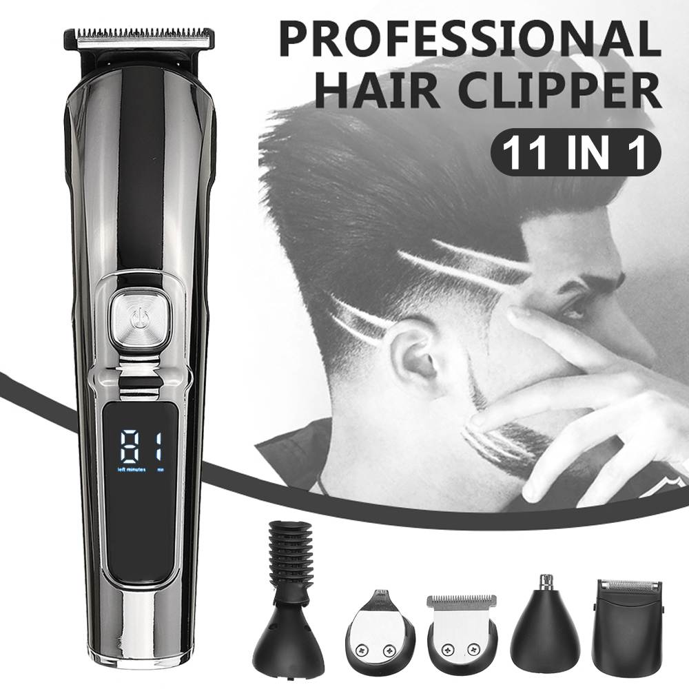 Tondeuse Professionele Digitale Elektrische Tondeuse Elektrische Scheerapparaat Baard Trimmer Man Scheren Machine Cut Nose Elektrische