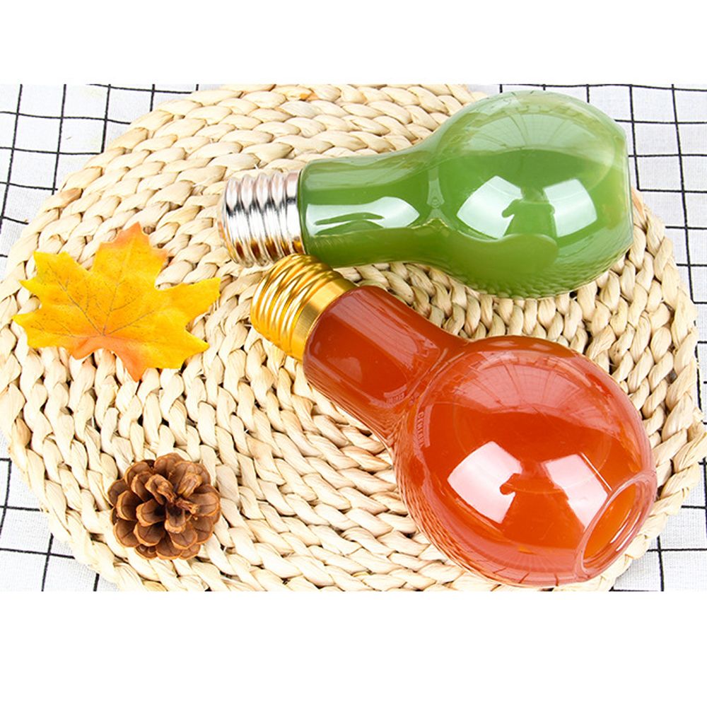 Plastic Light Bulb Shaped Bottle Drink Cup Water Bottle arty Decor Flower Vase Multiuse