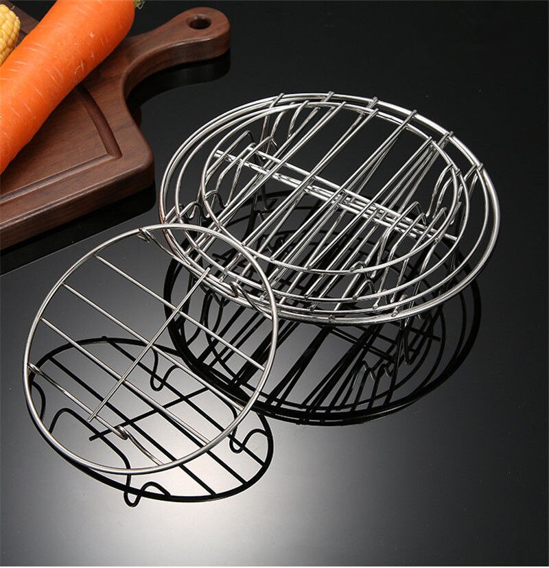 Air Fryer Accessories High Stainless Steel Cooking Steamer Steamer Steamer Steamer Rice Rack Plate Kitchen Tools
