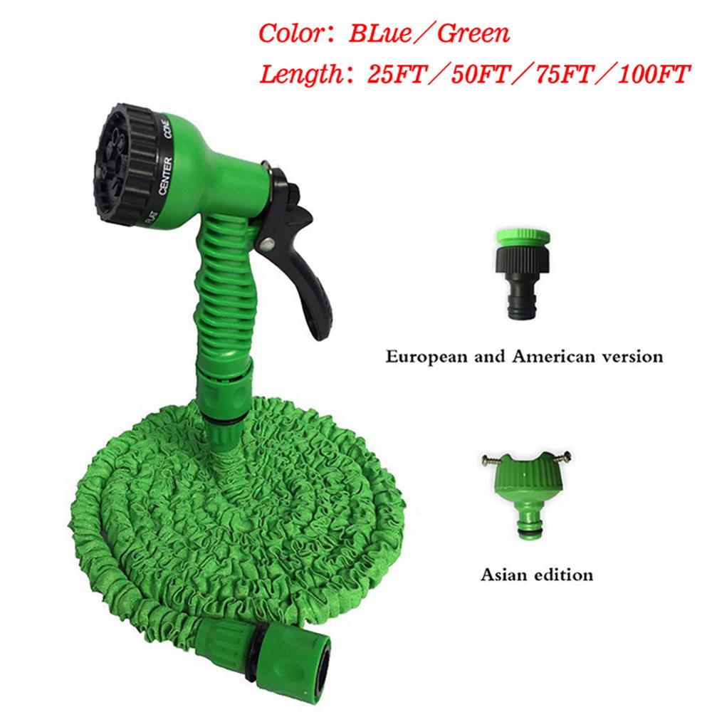 Tuyau d'arrosage Flexible extensible de tuyau d'eau de 25/50/75/100FT arrosant avec le pistolet à arroser le jet de lavage de voiture
