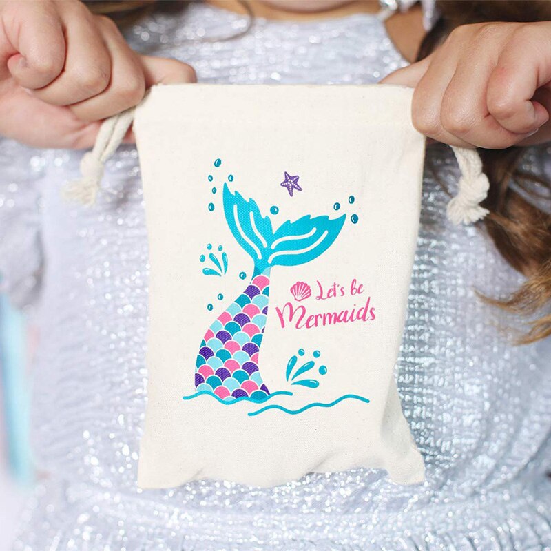 Candy Goodie Bags pool Ocean under the sea Mermaid theme Birthday Party bridal Baby Shower Bachelorette hen Party decoration