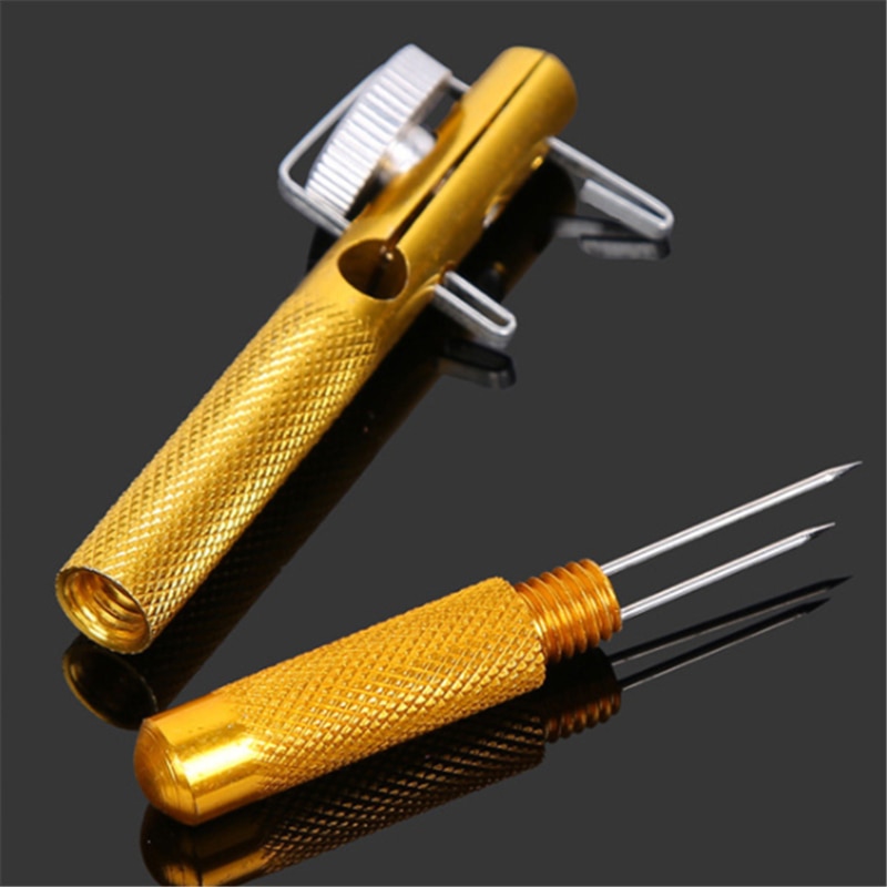 Aluminum Alloy Fishing Line Hook Tier Double-headed Needle Knots Tie Fishing Line Knotter Fishhook Tie Device Accessories