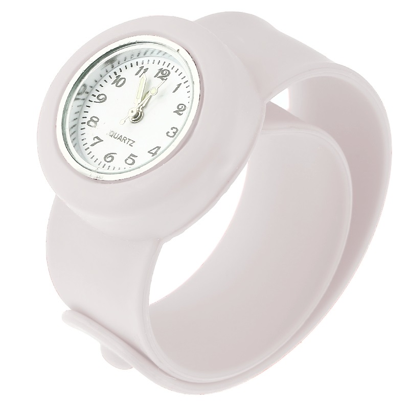Silicone Slap On Watch boys Sport KIDS Wristwatch girls Small Silicone woman's Children: White