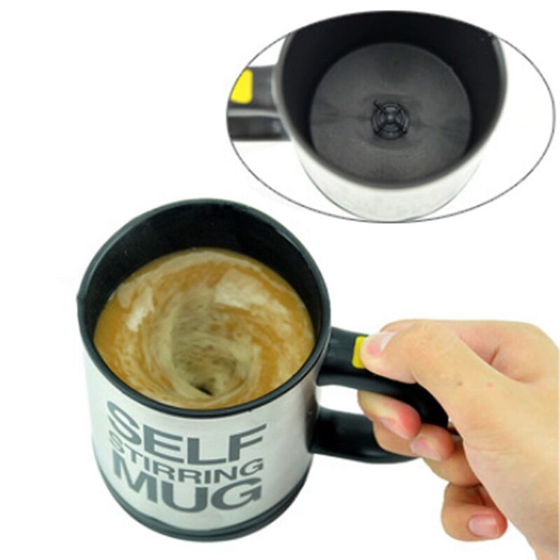Tasse de boisson chaude électrique isolée par Double de la tasse 400ml de café d'agitation d'individu avec la couverture de tasse