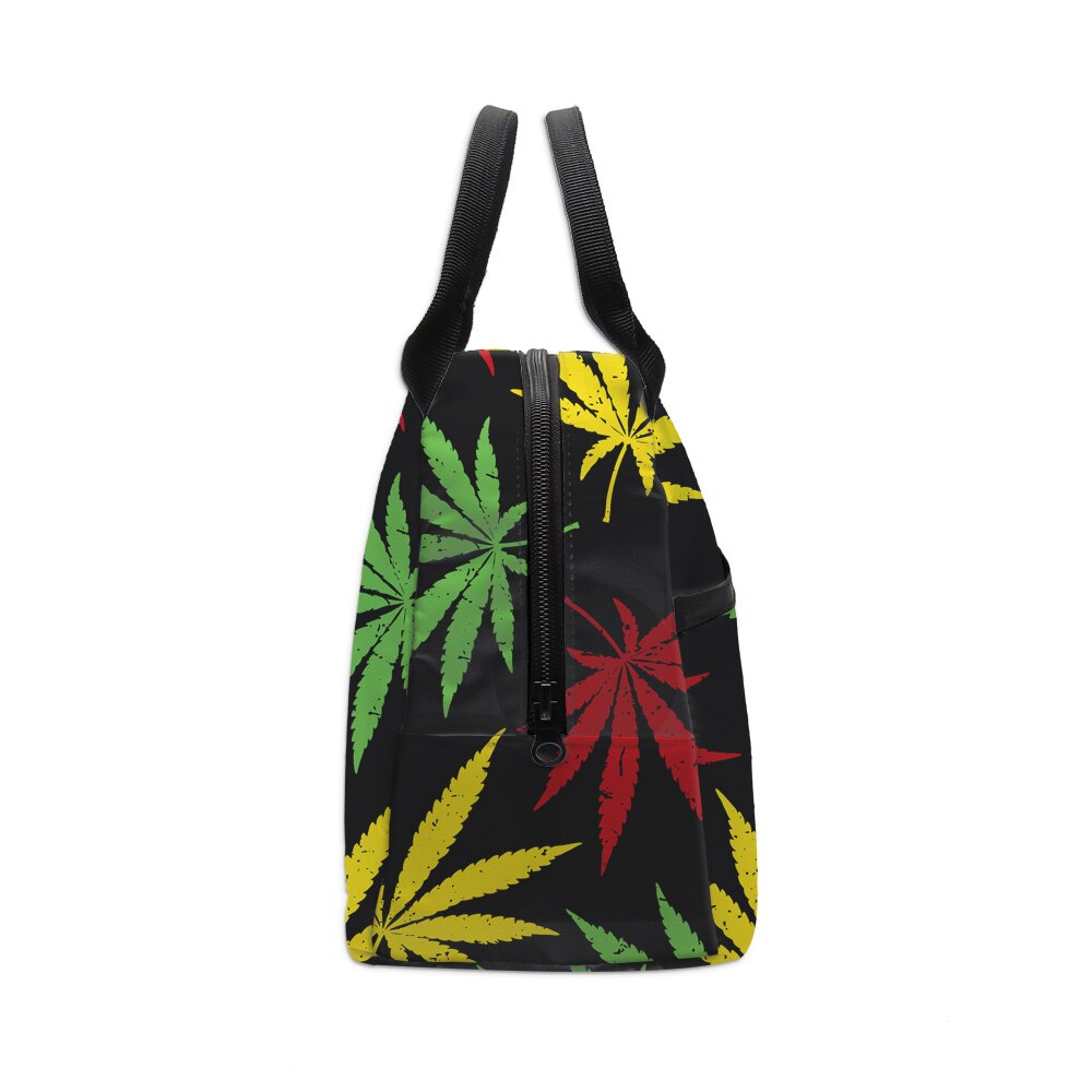 Deanfun Printing Lunch Bag Colorful Hemp Lunch Bags Cute Insulated Picnic Bag Lunch Box Women 17002