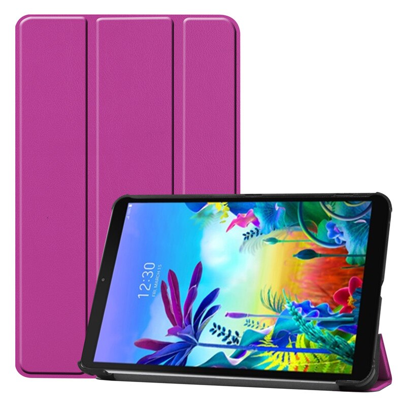 For LG G Pad GPad 5 Case 10 1 inch LM-T600L PU Leather Folding Stand Magnetic Cover for LG GPad5 10.1 inch Tablet Case Kids: Purple