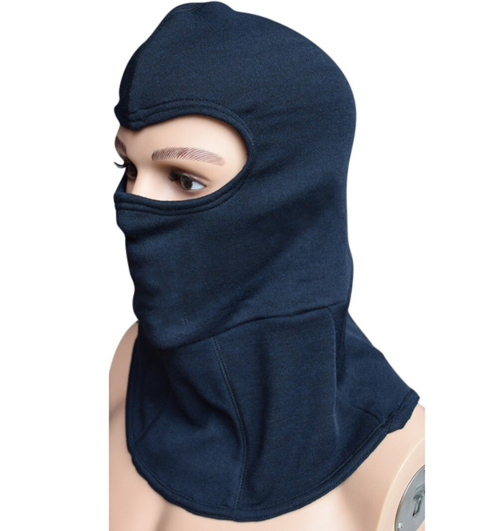Máscara facial ignífuga gruesa de doble capa de Kevlar, máscara para el cuello, capucha, casco de bombero