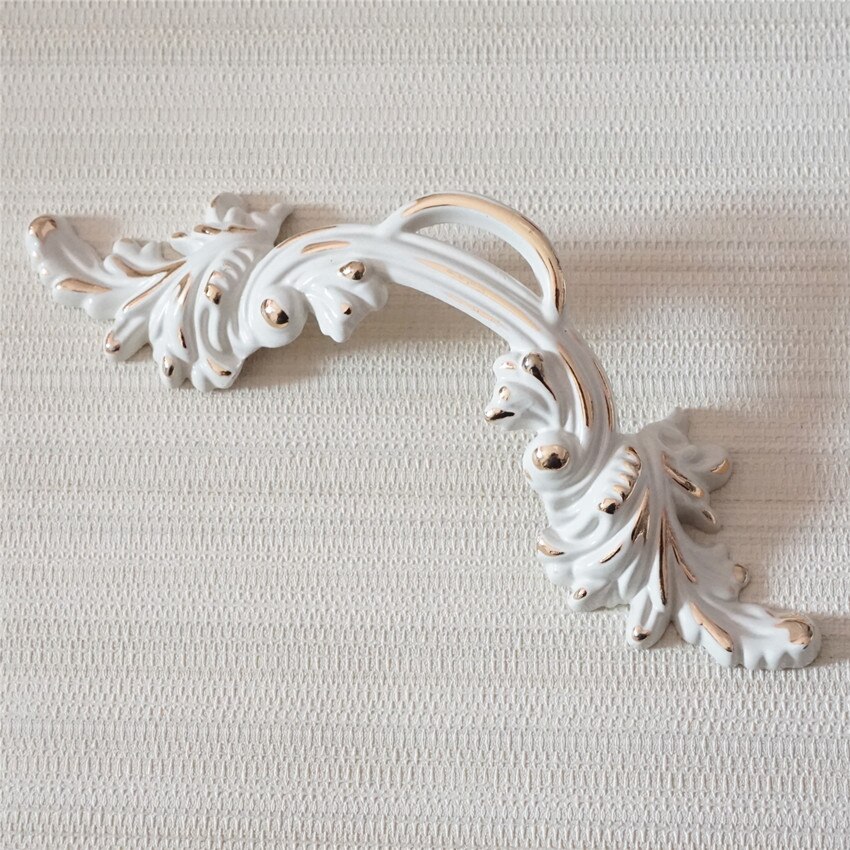 2.5'' White Gold Dresser Pulls Chic Drawer Knobs Pull Handles French Cupborad Pull Handles Kitchen Cabinet Handle Knob 64mm