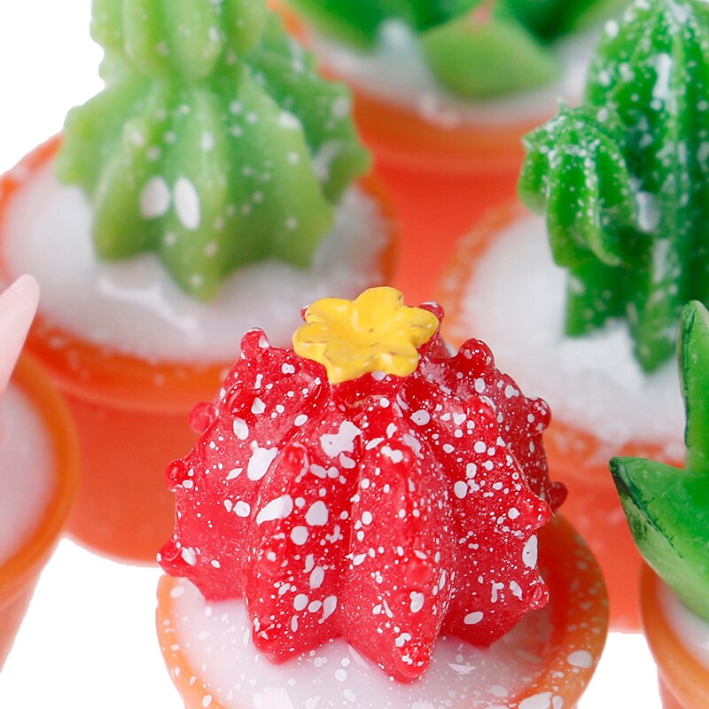 5Stck DIY Kleine Ornamente Spielzeug Mikro-Landschaft Harz Kaktus Gartenbau Bonsai