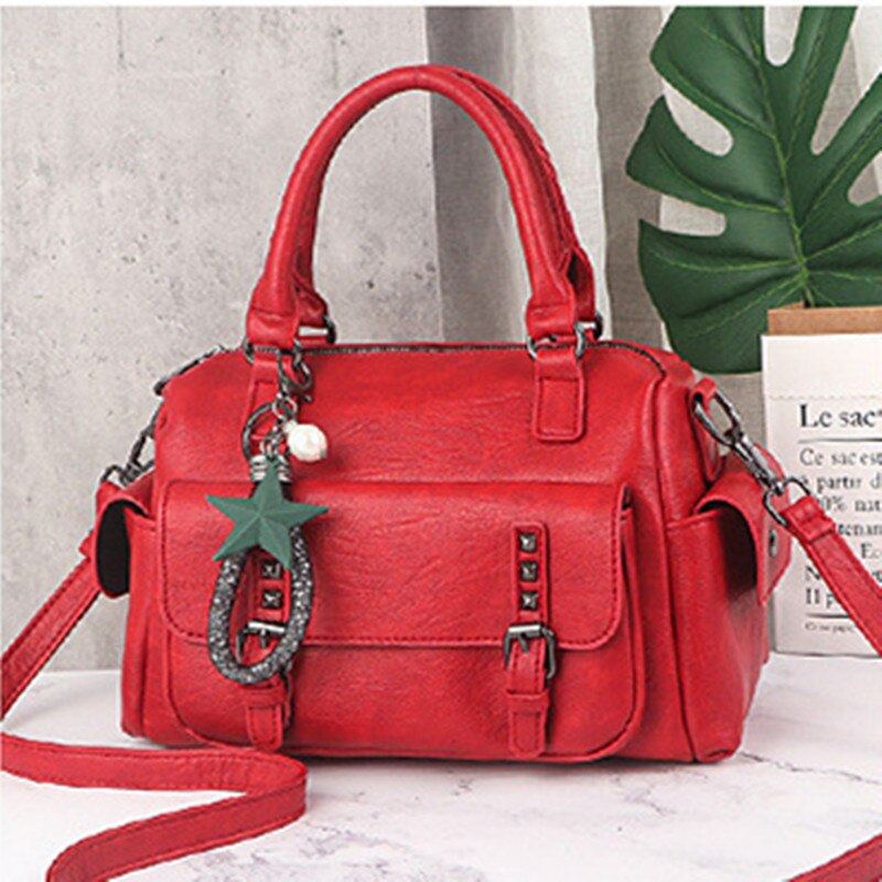 Kleine Crossbody Tassen Voor Vrouwen Casual Outdoor Schoudertas Grote Capaciteit Pu Handtassen Voor Meisje Schouder Messenger Bags: Rood