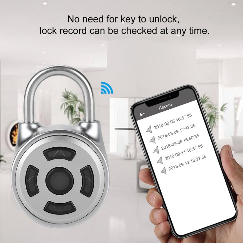Skap smart bluetooth hengelås app kontroll passordlås universal mini trådløs lås elektronisk hengelås metall nøkkelløst skap