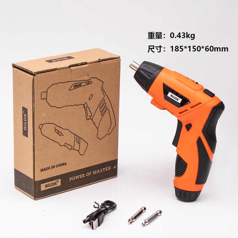 Electric Screwdriver Mini Screwdriver Set Electric Power Tool 3.6V Lithium Rechargeable Drill Electric Screwdriver Cordless: Carton type 3