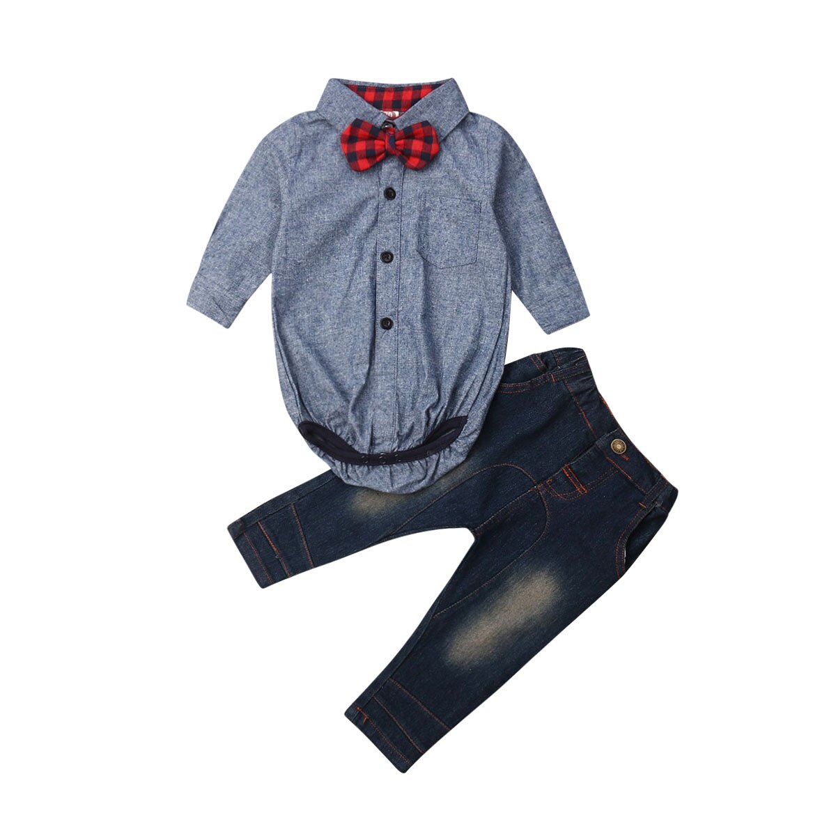 Nyfödda pojkar bröllopsfest smoking kostym 0-24 månader babybody+hatt+strumpor+skor kläder & set gentleman baby shower