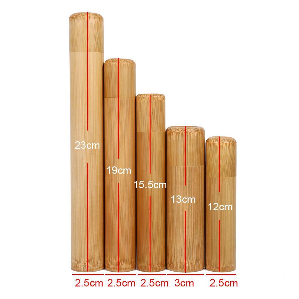 1 Pcs Bamboo Tube Tea Box Airtight Small Container Spices Storage Jar with Lid DTT88