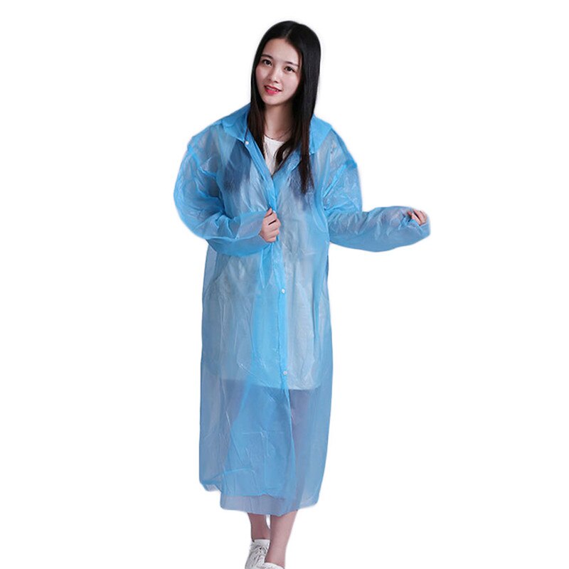 Disposable Emergency Adult Waterproof Bicycle Emergency Disposable Raincoat Women Man Rain Coat: Blue