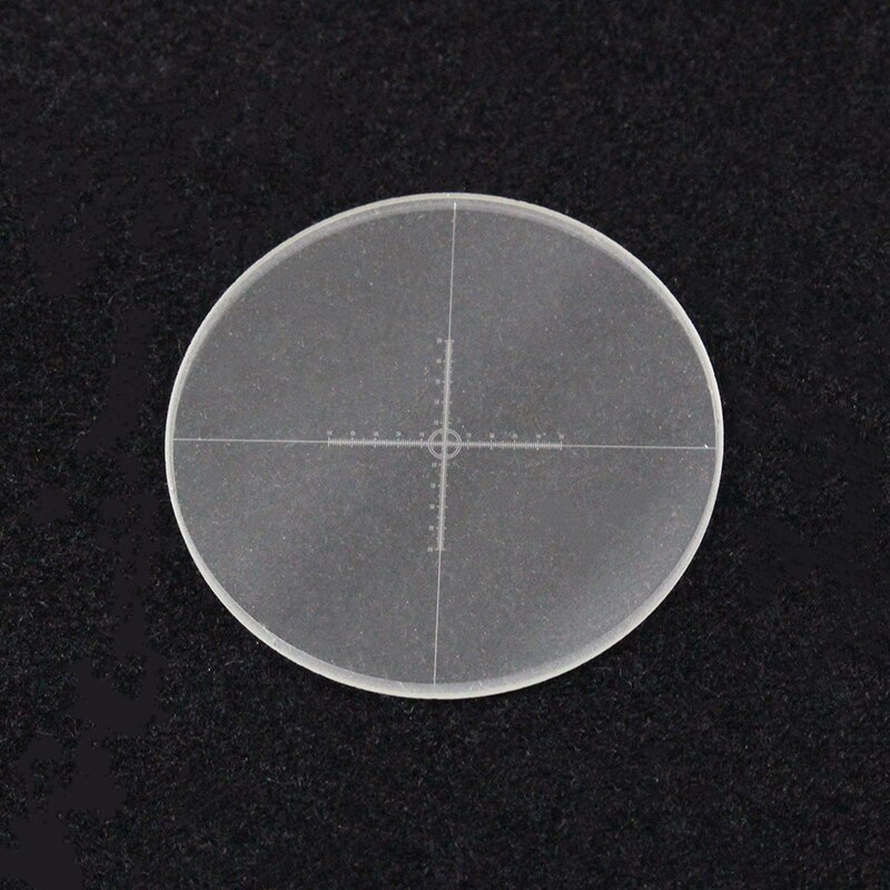 DIV=0.1 mm X=Y=10 mm Diameter 24 mm Ocular Calibration Ruler Cross Reticle Scales Measurement Eyepiece Micrometer for Microscope