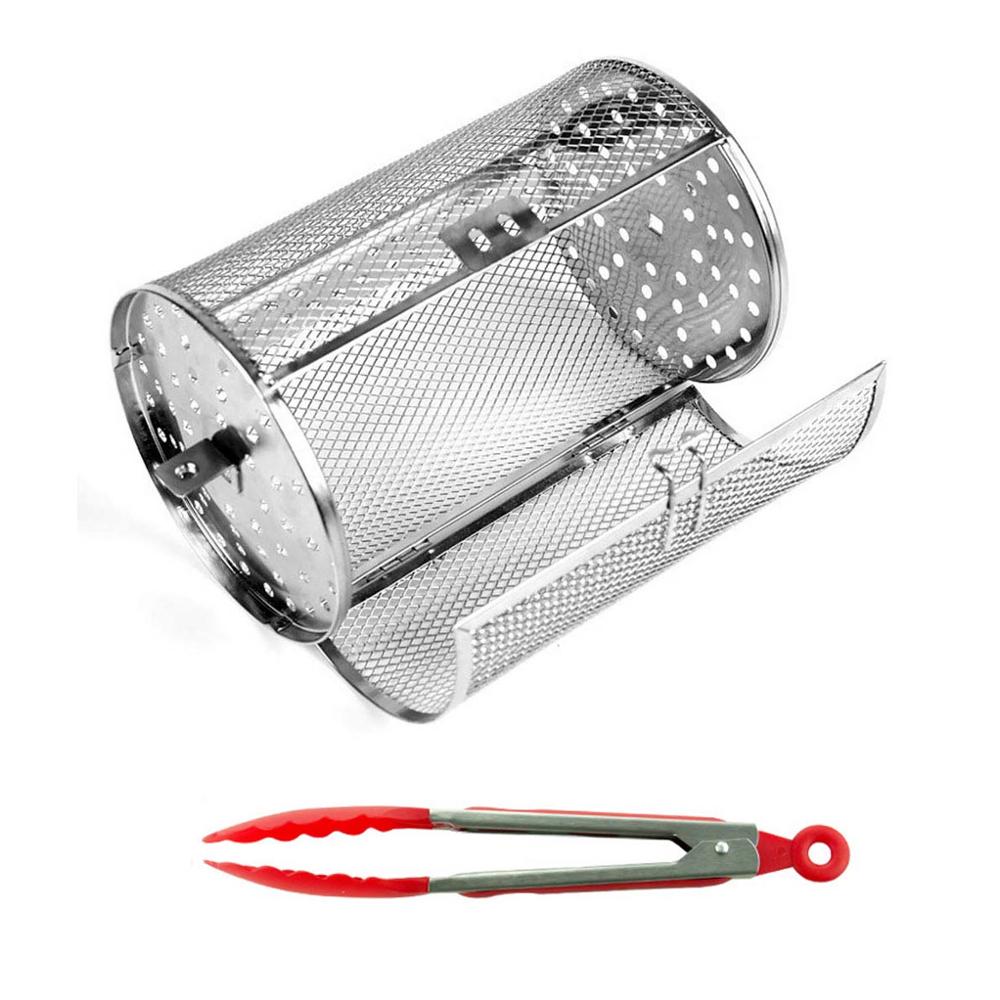 Panier à rôti en acier inoxydable | Pour four et BBQ, Clip/rôtissoire panier à griller, cuisson de noix rotatives, panier d'arachide, barbecue Grill, ustensiles de cuisson: MULTI